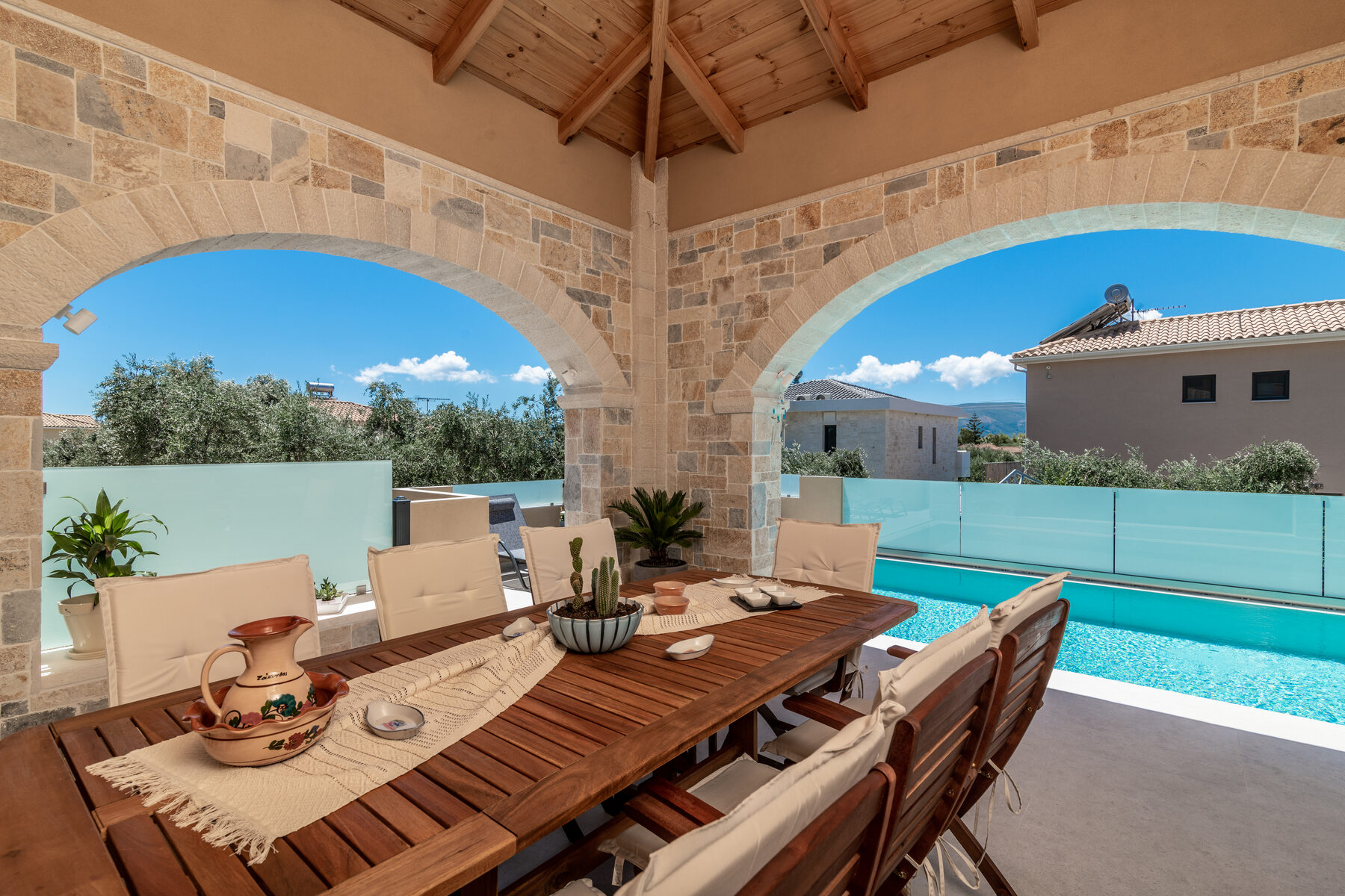 Zakynthos villa private pool by day, Romanza Villa II Kalamaki